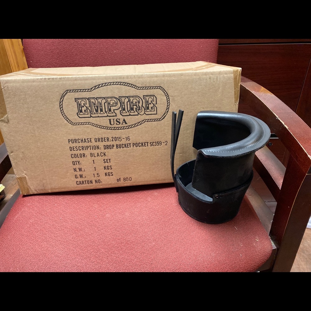 EMPIRE USA BLACK LEATHER POOL TABLE POCKETS 6/BX